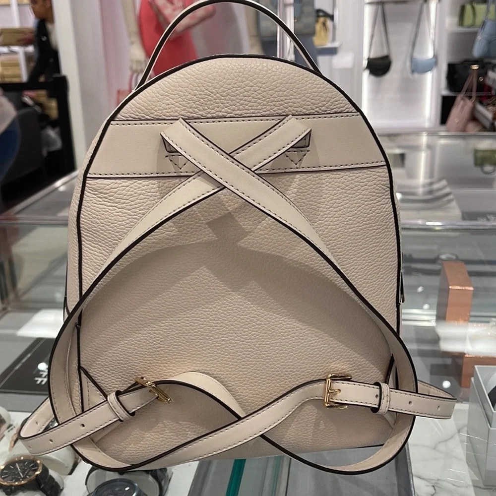 Michael Kors Women's Valerie Medium Pebbled Leather Backpack Light Cream 
NWT - Picture 6 of 16
